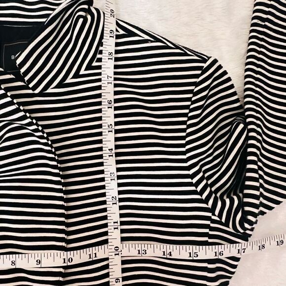 BCBGMAXAZRIA Natalia Black & White Striped Single Breasted Blazer Size Small - Picture 5 of 5